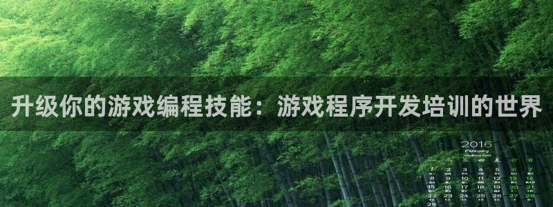 沐鸣2测速登录：升级你的游戏编程技能：游戏程序开发培训的世界